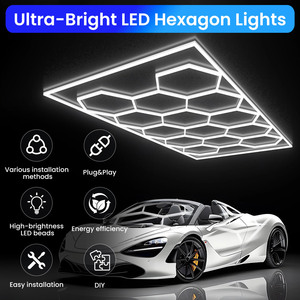 Lumières de Travail pour Lavage Auto, Inspection et Détailing, Éclairage de <span class=keywords><strong>Garage</strong></span> <span class=keywords><strong>LED</strong></span> en Nid d'Abeille Hexagonal, Lampes et Luminaires - Product Image 2
