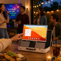 Hub de divertissement intelligent portable tout-en-un 27-en-1 Android 14 Écran tactile Haut-parleurs stéréo doubles 45W Étui de voyage