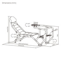 Cockpit de simulation de course LRS14-BS01 avec siège pour Logitech Thrustmaster