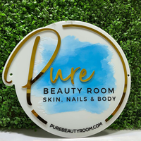 Bande LED néon personnalisée, enseigne de logo pour club d'affaires, enseigne lumineuse en acrylique personnalisée pour salon de manucure, logo personnalisé