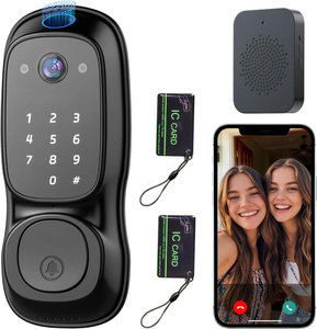 Waterproof Smart Lock with <strong>Camera</strong> Wifi Visual <strong>Intercom</strong> Keyless Entry Biometric Digital <strong>Door</strong> Lock Video Doorbell for Smart Life - Product Image 1