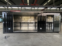YITUO Conteneurs de cuisine modulaires de couleur noire Conteneur d'expédition Restaurant Conteneur de restauration rapide Restaurant Bar à vendre