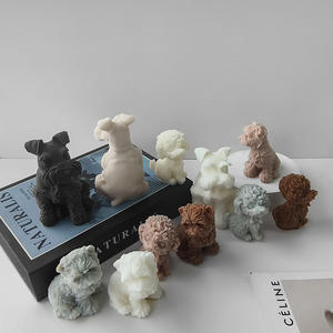 Moule en silicone pour bougie d'aromathérapie <span class=keywords><strong>chiot</strong></span>, DIY, pour bougies animaux, chien Teddy, ornements en plâtre et résine - Product Image 5