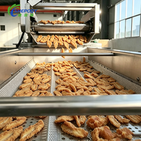 Industriële kokos-tempura-garnalen-friteuse, visvel-friteuse, rivierkreeft-kalamari-broodkruimel-zeevruchten-friteuse