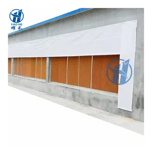 Professional Manufacturer Blue Green White PVC Tarpaulin With Poultry Roller Curtain System For Cow House Cowshed