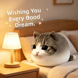 Cuscino Peluche Gatto Tabby Kawaii Rotondo e Morbido, Giocattolo Imbottito a Forma di Gattino, Regalo Perfetto per gli Amanti dei Gatti a Compleanno - Product Image 4
