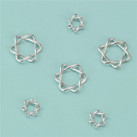 Pendentif polyvalent 17mm 925 En Argent Sterling Hexagramme évider Étoile De David En Argent Sterling Pendentif Collier Trouver