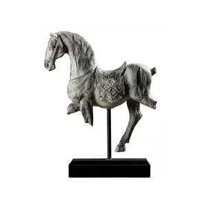 Hot Koop Hoge Kwaliteit Home Decoratie Polyresin Chinese Staande Paard Hars Volkskunst Model Dier NYJ130900A Cn; fuj 20Pcs