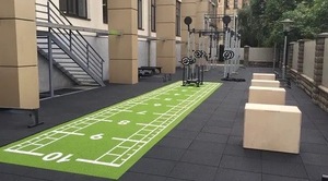 Piste de gym nordique moderne haute noire de luxe traîneau Crossfit Training Grass Turf Track pour l'intérieur Fitness Cardio - Product Image 5