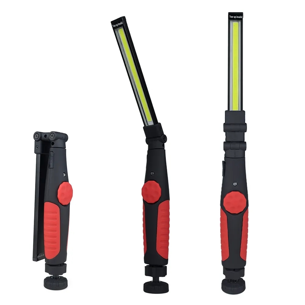 Collapsible COB LED Work Light USB Rechargeable Magnet Inspection Light Hook Camping Repair Lights