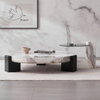 Table de salon nordique ronde en marbre de luxe moderne pour le thé Basse Set Mesas De Centro Tables basses pour le salon Maison