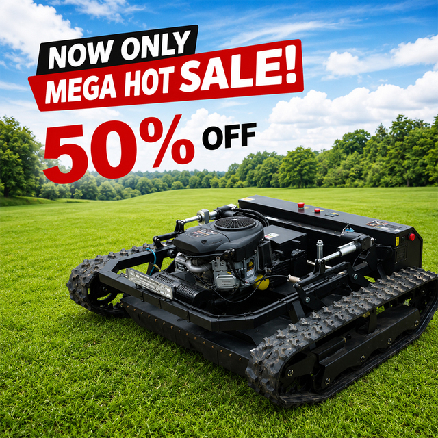 EPA EURO5 All Terrain Remote Lawn Mower Robot 800mm 1000mm 1200mm Crawler Remote Control Agricultural Lawn Mower
