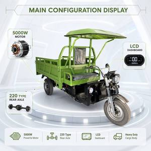 Triciclo Agrícola de Servicio Pesado 5000W 72V, Triciclo de 2000kg de Carga, 3 Ruedas para Transporte de Cosechas Agrícolas, Alcance de 70-90km, Amplia Cobertura - Product Image 1
