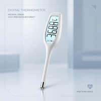 Termometer Oral medis elektronik pintar, termometer ketiak rumah tangga Digital tahan air