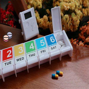 Pill Dispenser hẹn giờ hàng tuần thuốc nhắc nhở hộp di động y học lưu trữ trường hợp thông minh Pill <span class=keywords><strong>Box</strong></span> với báo động - Product Image 2