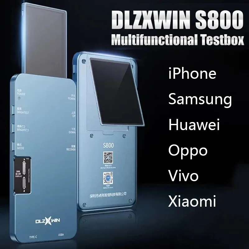 DL S800 6 trong 1 Màn hình LCD/Pin Tester phổ di động LCD Tester cho iPhone Samsung Huawei Oppo Vivo Xiaomi tất cả các điện thoại di động