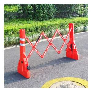 Stabilité PE route rouge lieu public sécurité Barricade avertissement clôture extensible avertissement trafic plastique expansion barrière Mobile - Product Image 1