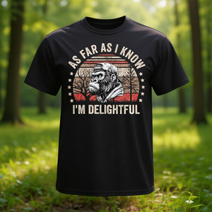 As Far As I Know I'm Delightful Monkey - Camiseta negra unisex para adultos, talla M - Product Image 3