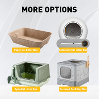 Offre Spéciale OEM grand espace en plastique grand pliable anti-éclaboussures plateaux fermés boîte de toilette pour chat litière pour chat