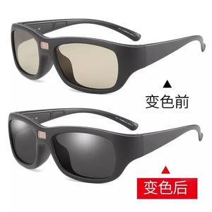 Atenuación LCD Energía solar Cambio automático de color Lentes polarizadas Electrónica Ajustable Oscuridad Gafas de sol Hombres - Product Image 4