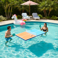 Offre Spéciale : Ensemble de jeu de tennis de table flottant pour piscine, tables de jeu aquatiques flottantes, table flottante pour piscine