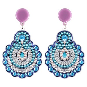 Personnalisé 5D DIY Artisanat Ornement Art Forme Spéciale À <span class=keywords><strong>La</strong></span> Main Cristal Diamant <span class=keywords><strong>Peinture</strong></span> Boucles D'oreilles pour <span class=keywords><strong>Femme</strong></span> - Product Image 3