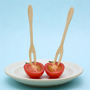Fourchettes à fruits miniatures écologiques en bambou, fourchettes à dessert en bois réutilisables pour la restauration événementielle - Product Image 6