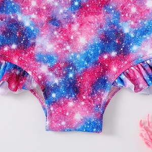 <span class=keywords><strong>Maillot</strong></span> <span class=keywords><strong>de</strong></span> <span class=keywords><strong>bain</strong></span> une pièce pour filles, imprimé galaxie, ourlet à volants, extensible et doux, pour tout-petits, vêtements <span class=keywords><strong>de</strong></span> plage, pour fête à la piscine, été - Product Image 5