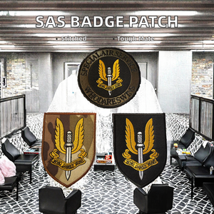 Parche Decorativo SAS con Insignia Británica, Bordado en 3D, para Mochila, con Encaje, para Coser o con Gancho y Bucle, Tela Vaquera - Product Image 2