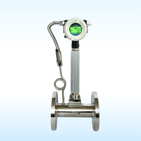 Débitmètre numérique sans fil en acier inoxydable à vortex d'air pour la mesure de liquides, gaz, eau et huile, précision +/-1,5%, 0-4000 M/h, OEM
