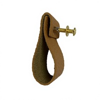 Poignées de porte d'armoire personnalisées en forme de boucle de style néo-européen, tirants de tiroir en cuir de style coffre et bandes de cuir sécurisées pour enfants