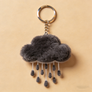 Llavero de nube de peluche personalizado, bonito y suave, amuleto para bolso para mujeres y niñas - Product Image 1