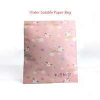 Sac en papier non tissé imprimé sur mesure, soluble à l'eau froide, pour jouets en boîte mystère et cadeaux surprise, emballage de sécurité pour enfants