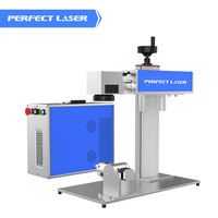 Mesin Penanda Laser Serat 20W Perfect Laser-Popular Selling, Sistem Pengukiran Bermotor dengan Rotary untuk Logam, Cincin, dan Plastik