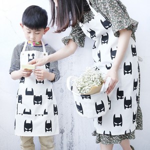 Cotton Linen Apron Geometric Pattern Oil Proof Stain Resistant Parent Child Aprons Daily Use Four Seasons - Product Image 1