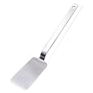 Spatule Mini en Acier Inoxydable SFB111 811 avec Long Manche, Outil de Raclage Plat pour la Pâtisserie, la Cuisine et la Préparation de Desserts - Product Image 5
