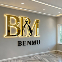 Letrero de Letras Acrílicas Cortadas a Láser para Ferias Comerciales, Logotipo de Empresa, Anuncio de Negocio, Letras Iluminadas con LED, Señal Luminosa 3D