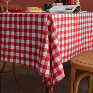 Độc đáo khâu kẻ sọc Khăn trải bàn màu đỏ và trắng rô có thể giặt gingham bảng vải cho dã ngoại ngoài trời - Product Image 4