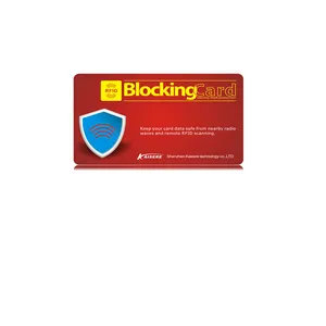 क्रेडिट बैंक कार्ड रक्षक की सुरक्षा के लिए 13.56 मेगाहर्ट्ज मोटाई वाला आरएफआईडी ब्लॉकिंग कार्ड