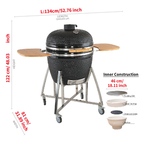 <span class=keywords><strong>Barbecue</strong></span> au <span class=keywords><strong>charbon</strong></span> de bois en céramique SEB KAMADO 26 pouces, taille XL, outil de <span class=keywords><strong>barbecue</strong></span> personnalisé OEM, fumoir pour cuisine extérieure, certifié CE GS - Product Image 2