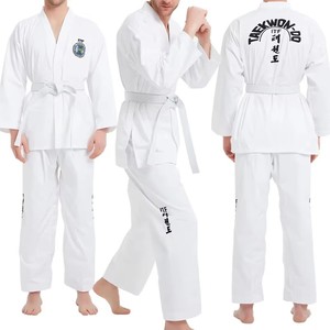 Vêtements de Taekwondo ITF en gros, uniforme de Taekwondo professionnel avec logo personnalisé, <span class=keywords><strong>ceinture</strong></span> <span class=keywords><strong>noire</strong></span>, costume de maître 4-6 <span class=keywords><strong>dan</strong></span> - Product Image 3