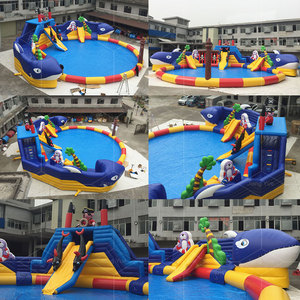 <span class=keywords><strong>Parco</strong></span> Acquatico Gonfiabile Commerciale di Grandi Dimensioni, Scivolo a Castello con Piscina - Product Image 3