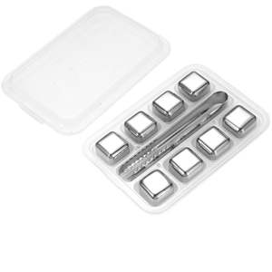 หินน้ำแข็งแช่เย็นสำหรับวิสกี้,ชุดไวน์น้ำแข็งสุดสร้างสรรค์ทำจากโลหะทำจากสเตนเลสสตีล304 - Product Image 6