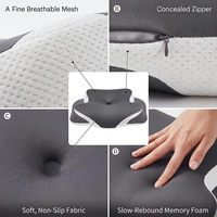 Oreiller de lit de style nouveau, oreiller orthopédique pour l'alignement de la colonne cervicale et la correction du cou, oreiller multifonctionnel en mousse à mémoire de forme