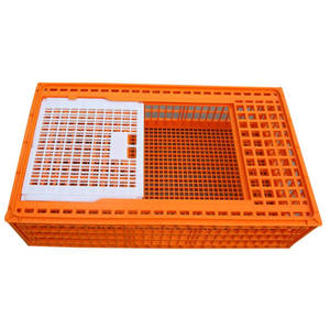 Caja de plástico plegable de segunda mano, cajas grandes de plástico naranja, 96x56x27cm - Product Image 2