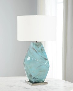 Lampe d'art en verre doré de style nordique moderne avec abat-jour coloré et corps en fer électrique pour décorations d'angle - Product Image 3