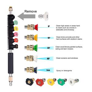 Stm High Pressure Washer <b>Extension</b> <b>Rod</b> Set 10 Pc Stainless Steel 1/4 Inch Quick Connect 4000Psi U Shape Nozzle Kit - Product Image 2