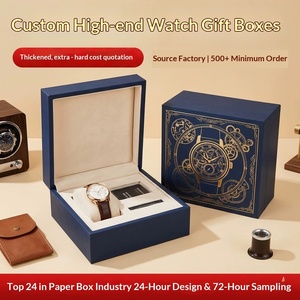 Caja de Reloj de Lujo Estilo Libro con Cierre Magnético y Lámina Dorada, Diseño Personalizado para Pequeños Lotes Directo de Fábrica - Product Image 4