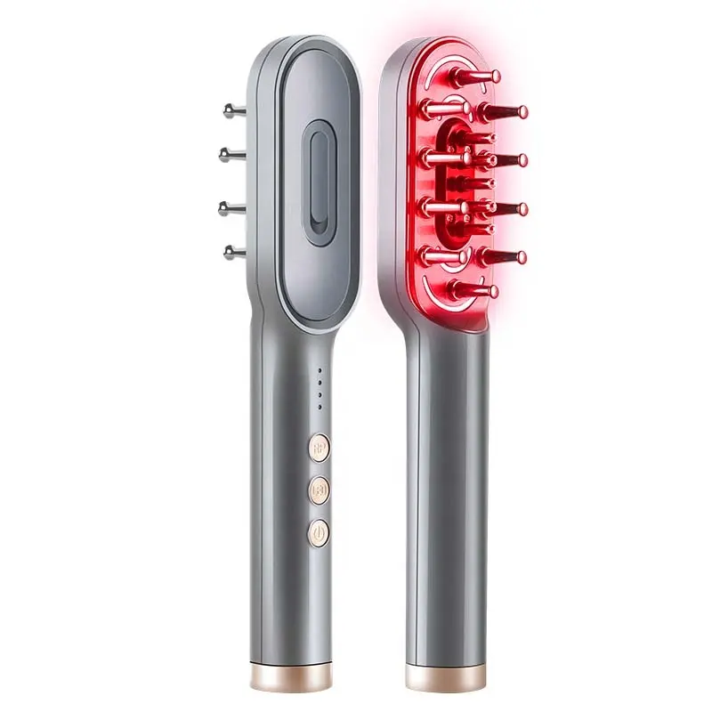 Prodotti per la crescita dei capelli per la cura del cuoio capelluto spazzola per capelli blu rosso rosa Led luce terapia cuoio capelluto massaggio piastra per capelli pettine