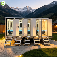 Remorque de toilettes mobiles d'extérieur entièrement scellée Goeasy, conçue pour les événements de mariage et les fêtes